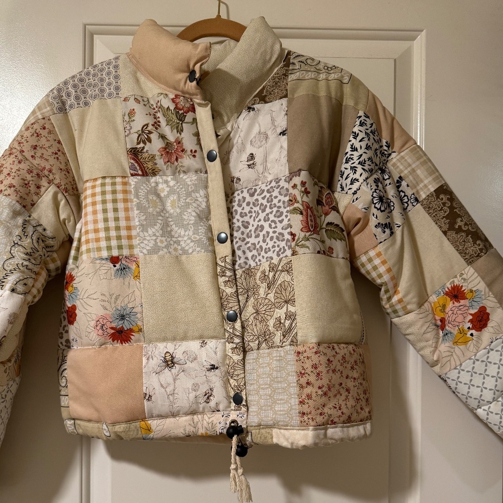 Beige Patchwork Puffer Aaron Asunsolo